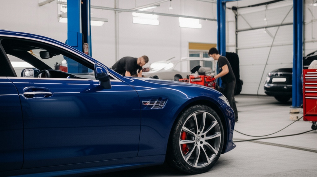 Professional auto body repair facility